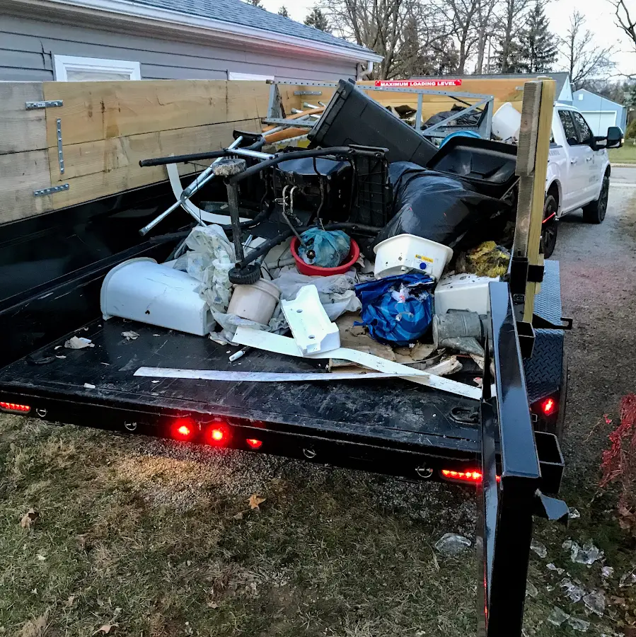 Roll-off dumpster delivered to a residential driveway in Chowchilla